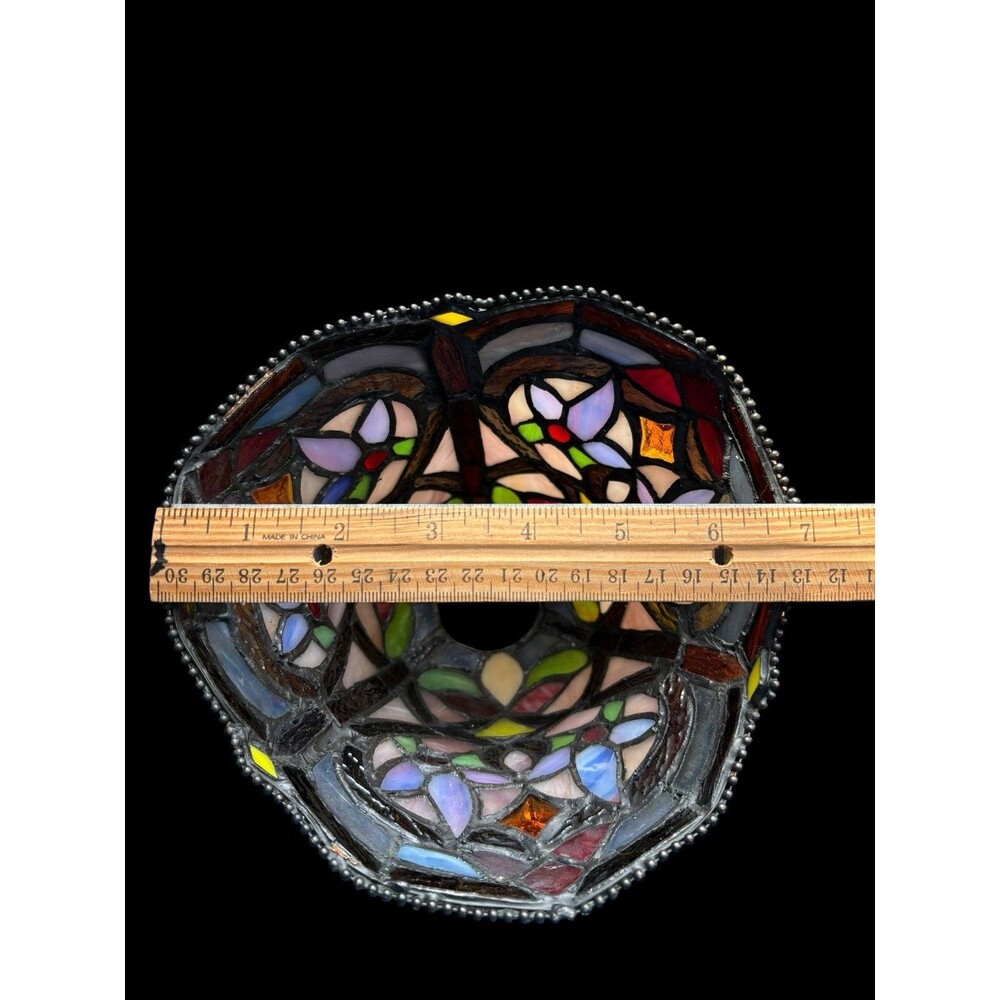 Beautiful Lamp Shade Of Stain glass Tiffany Style  7" Diameter Bottom - Picture 7 of 7